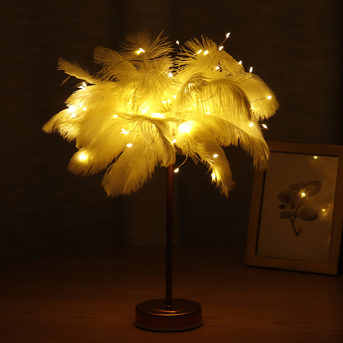 96LED-Feather-Desk-Lamp-Light-Copper-Modern-Remote-Control-Lighting-Bedside-Lamp-1721313-5