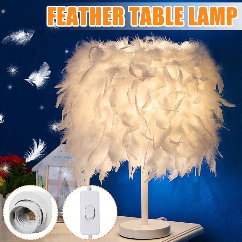 Modern-Feather-Shade-Light-Bedside-Table-Desk-Lamp-Bedroom-DIY-Decor-Gift-Home-Without-Bulb-1779485-1