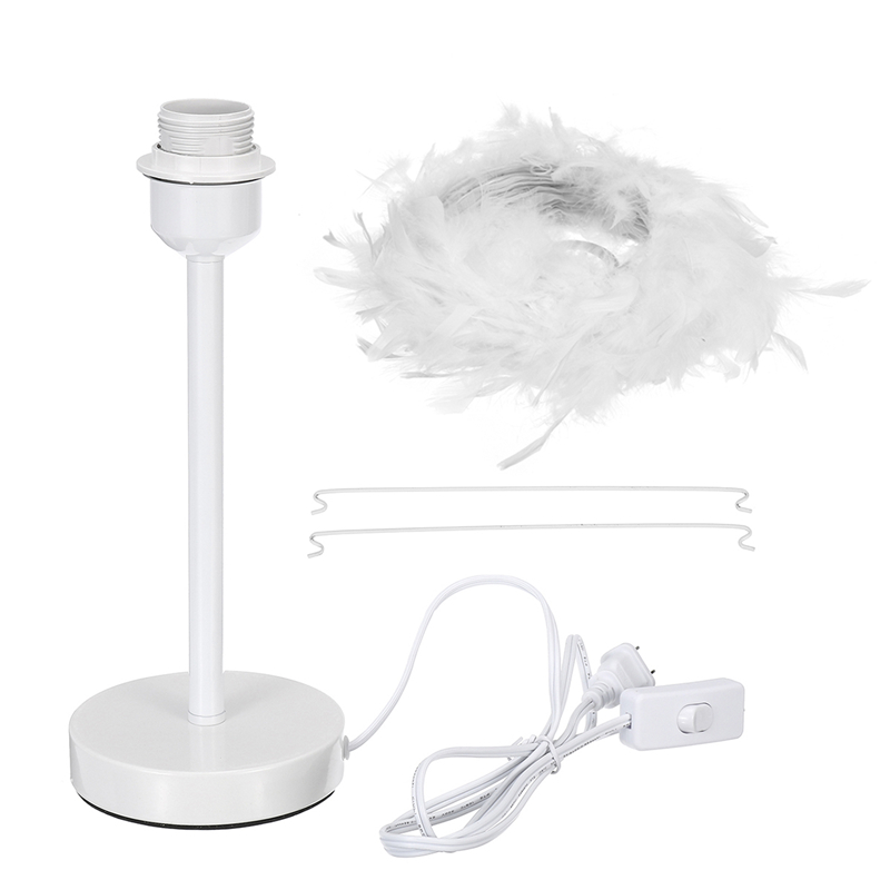 Modern-Feather-Shade-Light-Bedside-Table-Desk-Lamp-Bedroom-DIY-Decor-Gift-Home-Without-Bulb-1779485-8