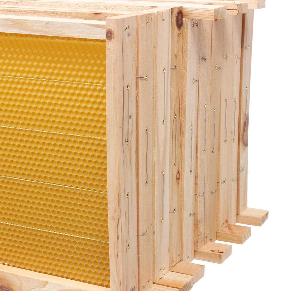 10Pcs-Bees-Wax-Foundation-Sheets-Wood-Beekeeping-Pine-Beehive-Frame-49X235-cm-1711709-11