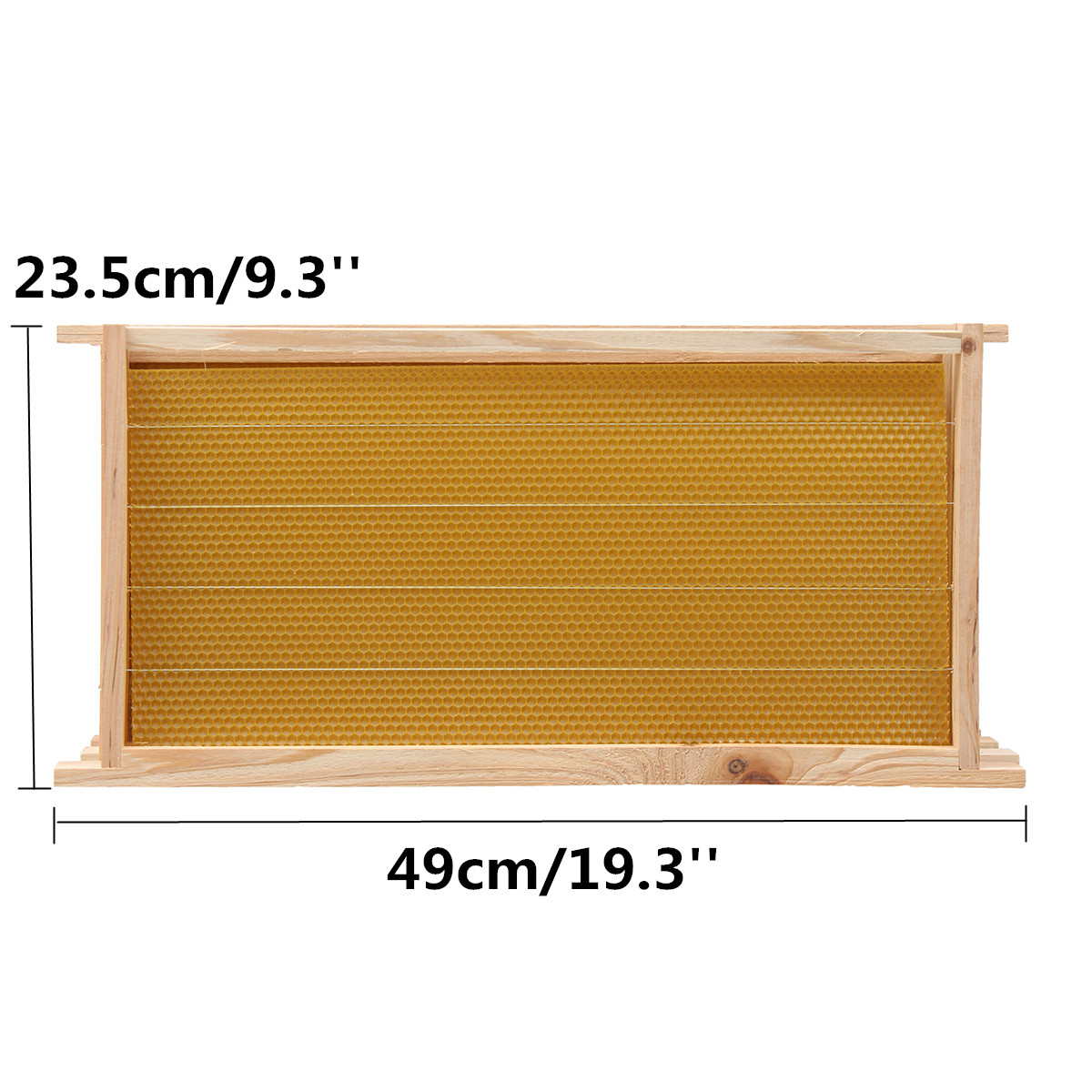 10Pcs-Bees-Wax-Foundation-Sheets-Wood-Beekeeping-Pine-Beehive-Frame-49X235-cm-1711709-3
