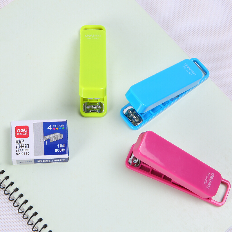 Deli-0250-Mini-Candy-Color-Stapler-Stitching-Machine-Portable-Small-Student-Stationery-Pocket-Mini-S-1594581-3