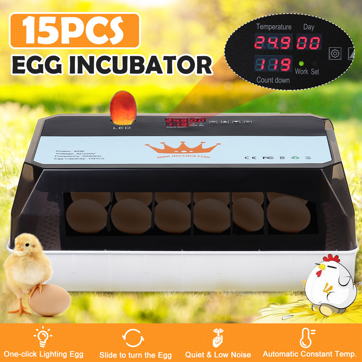 40W-LED-Light-15PCS-Eggs-Chicken-Automatic-Incubator-Hatche-Turning-Temperature-Control-1785575-1