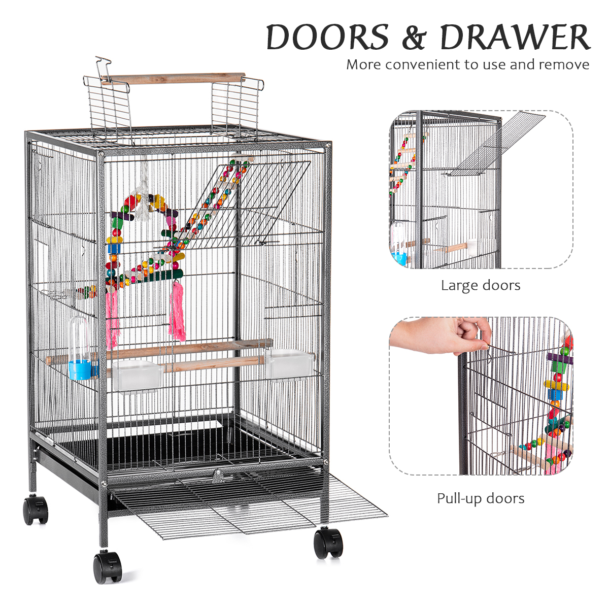 Bird-Cage-456x456x86cm-for-Cockatiels-African-Grey-Quaker-Sun-Parakeets-Green-Cheek-Conures-Pigeons--1957234-8