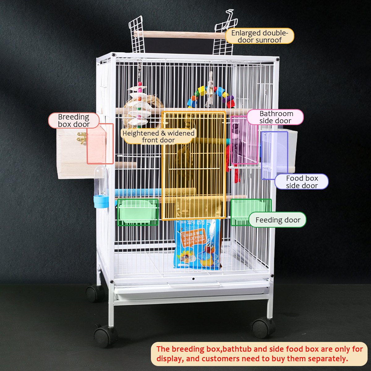 Bird-Cage-456x456x86cm-for-Cockatiels-African-Grey-Quaker-Sun-Parakeets-Green-Cheek-Conures-Pigeons--1957234-10