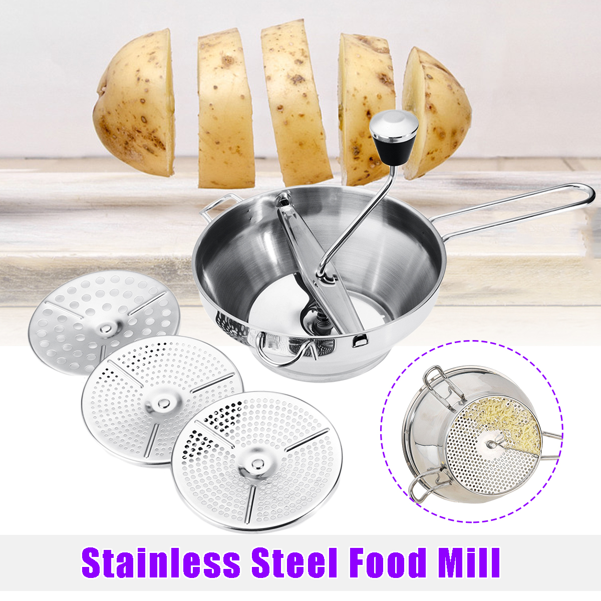 Stainless-Steel-Food-Mill-Metal-VegetableCarrotTomatoPotatoRice-Mixer-Maker-Cutter-1638809-2
