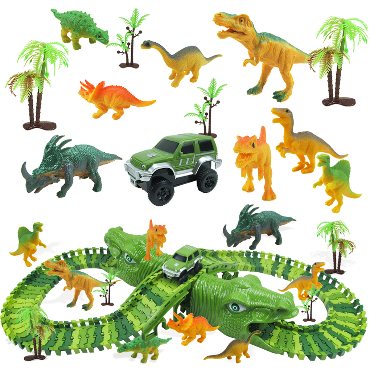 153Pcs-Dinosaur-Railway-Car-Track-Racing-Track-Toys-Set-Bend-Flexible-Race-Track-Flash-Light-Car-Edu-1692142-3