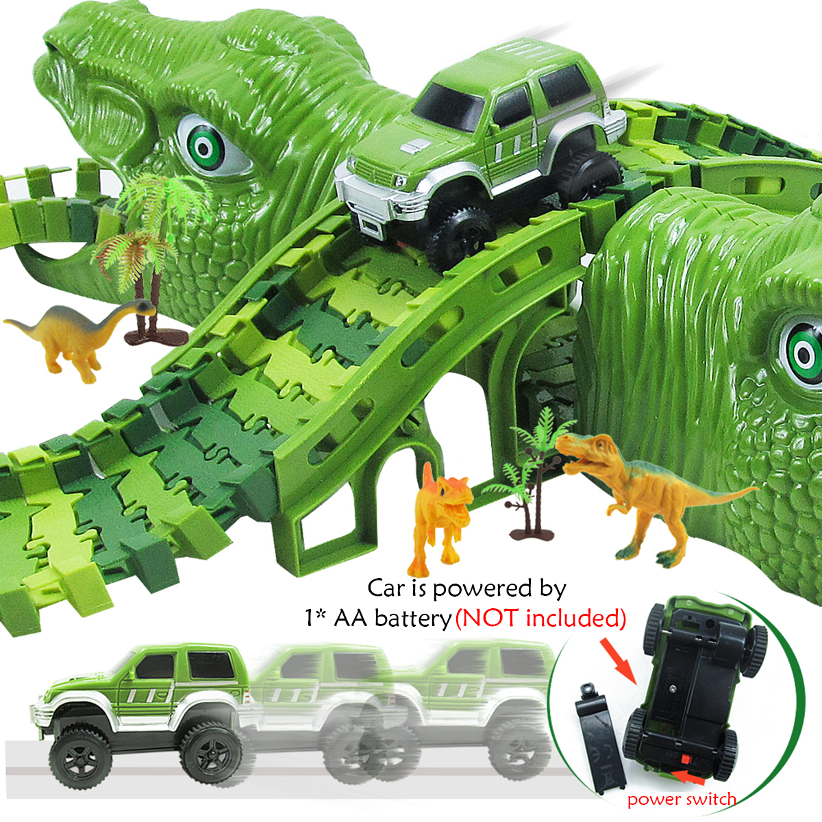 153Pcs-Dinosaur-Railway-Car-Track-Racing-Track-Toys-Set-Bend-Flexible-Race-Track-Flash-Light-Car-Edu-1692142-5