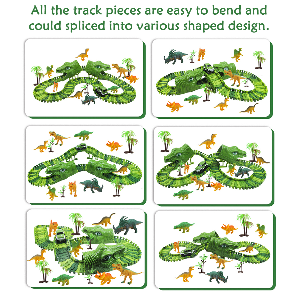 153Pcs-Dinosaur-Railway-Car-Track-Racing-Track-Toys-Set-Bend-Flexible-Race-Track-Flash-Light-Car-Edu-1692142-9