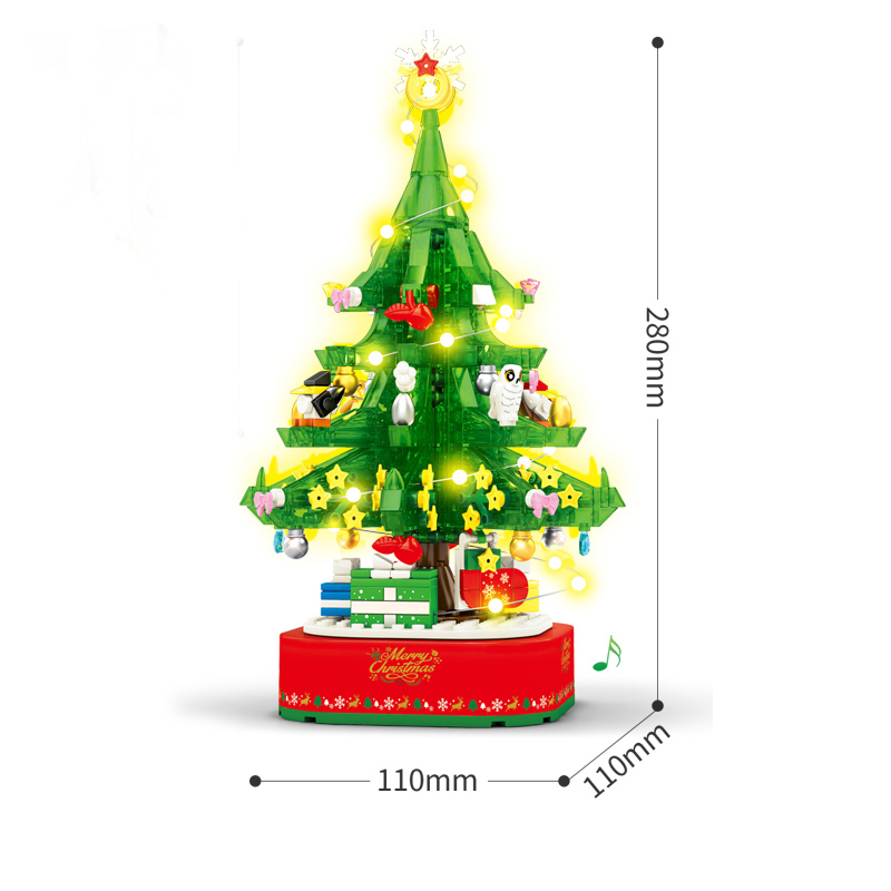 486-Pcs-Sembo-601097-Blocks-Christmas-Tree-Rotary-Music-Box-Building-Blocks-Model-Merry-Christmas-To-1903413-4