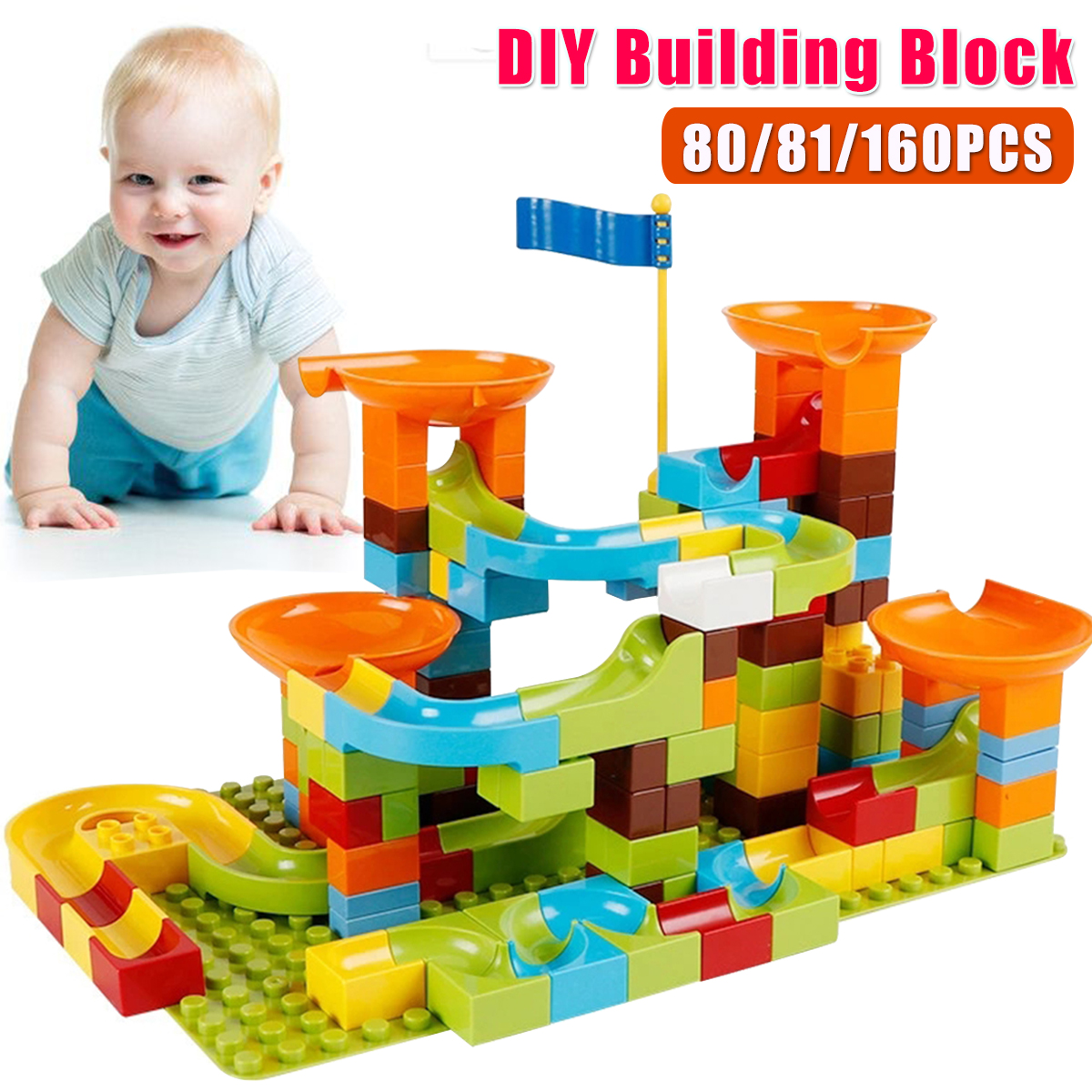 8081160Pcs-DIY-Assembly-Kids-Game-Play-Building-Blocks-Toys-for-Kids-Gift-1678176-1