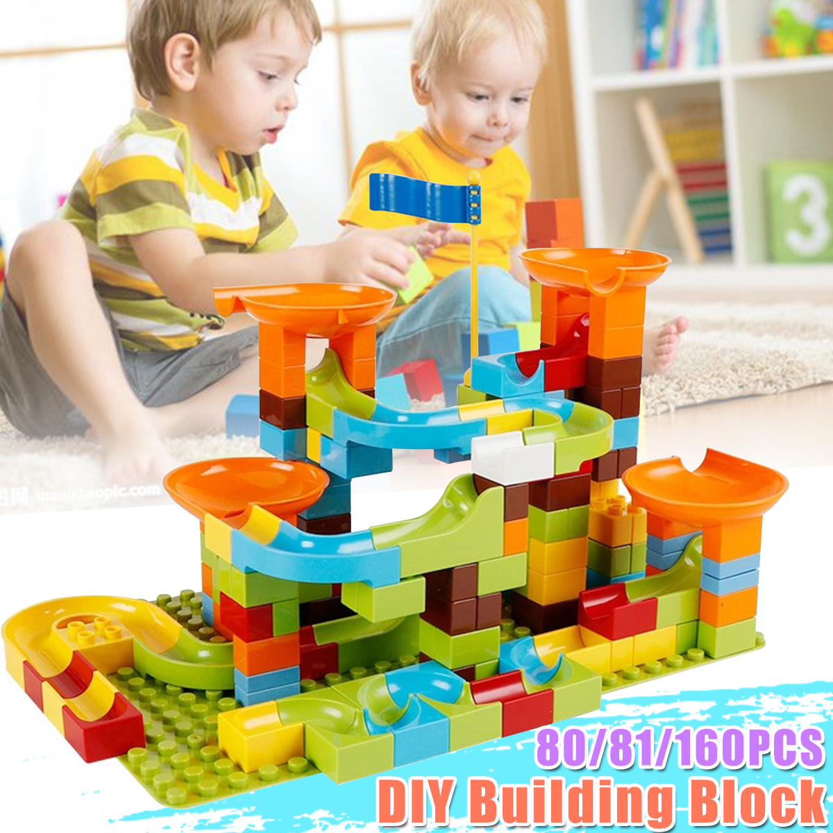 8081160Pcs-DIY-Assembly-Kids-Game-Play-Building-Blocks-Toys-for-Kids-Gift-1678176-2