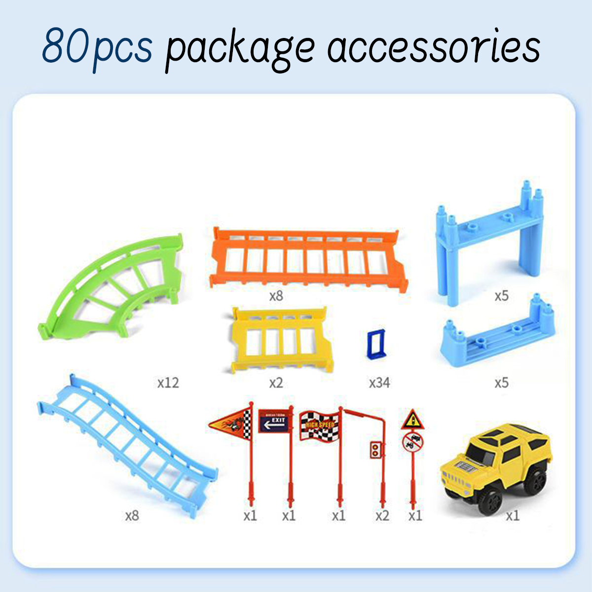8091140Pcs-DIY-Assembly-Electric-ABS-Track-Car-Model-Set-Puzzle-Educational-Toy-for-Kids-1865726-13