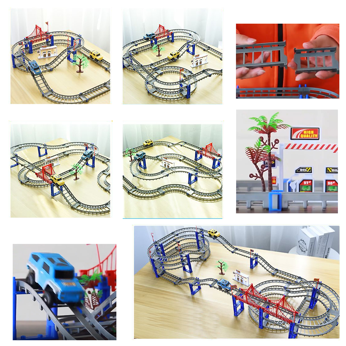 8091140Pcs-DIY-Assembly-Electric-ABS-Track-Car-Model-Set-Puzzle-Educational-Toy-for-Kids-1865726-6