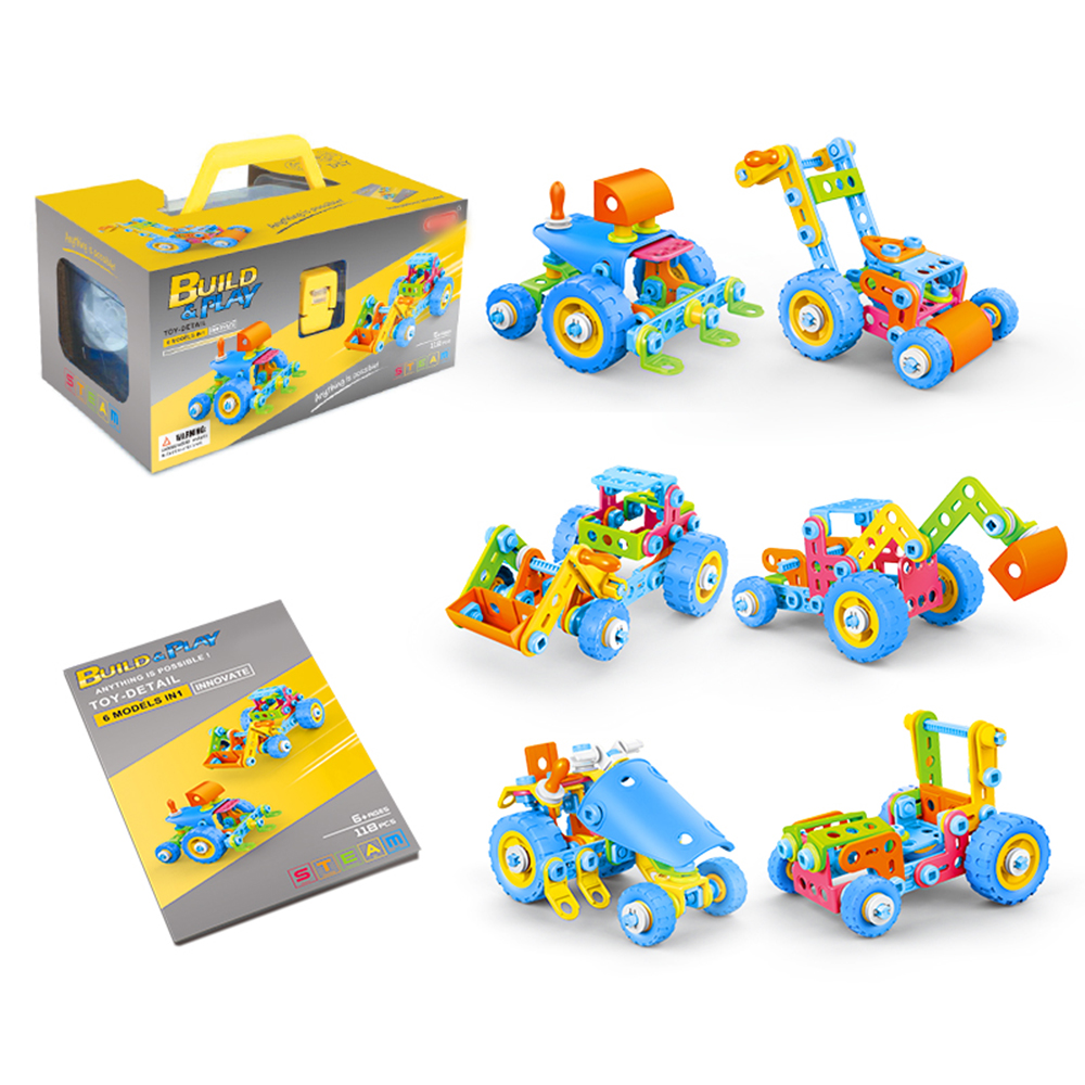 Childrens-Educational-STEM-Science-And-Education-Soft-Rubber-Building-Block-Assembly-Engineering-Veh-1902707-3