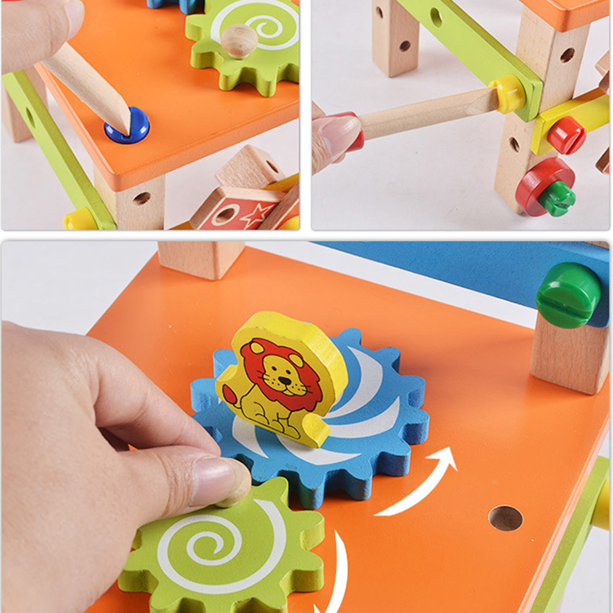 DIY-Creative-Toy-Multi-function-Nut-Disassembly-Combination-Toy-Wooden-Chair-1690769-2