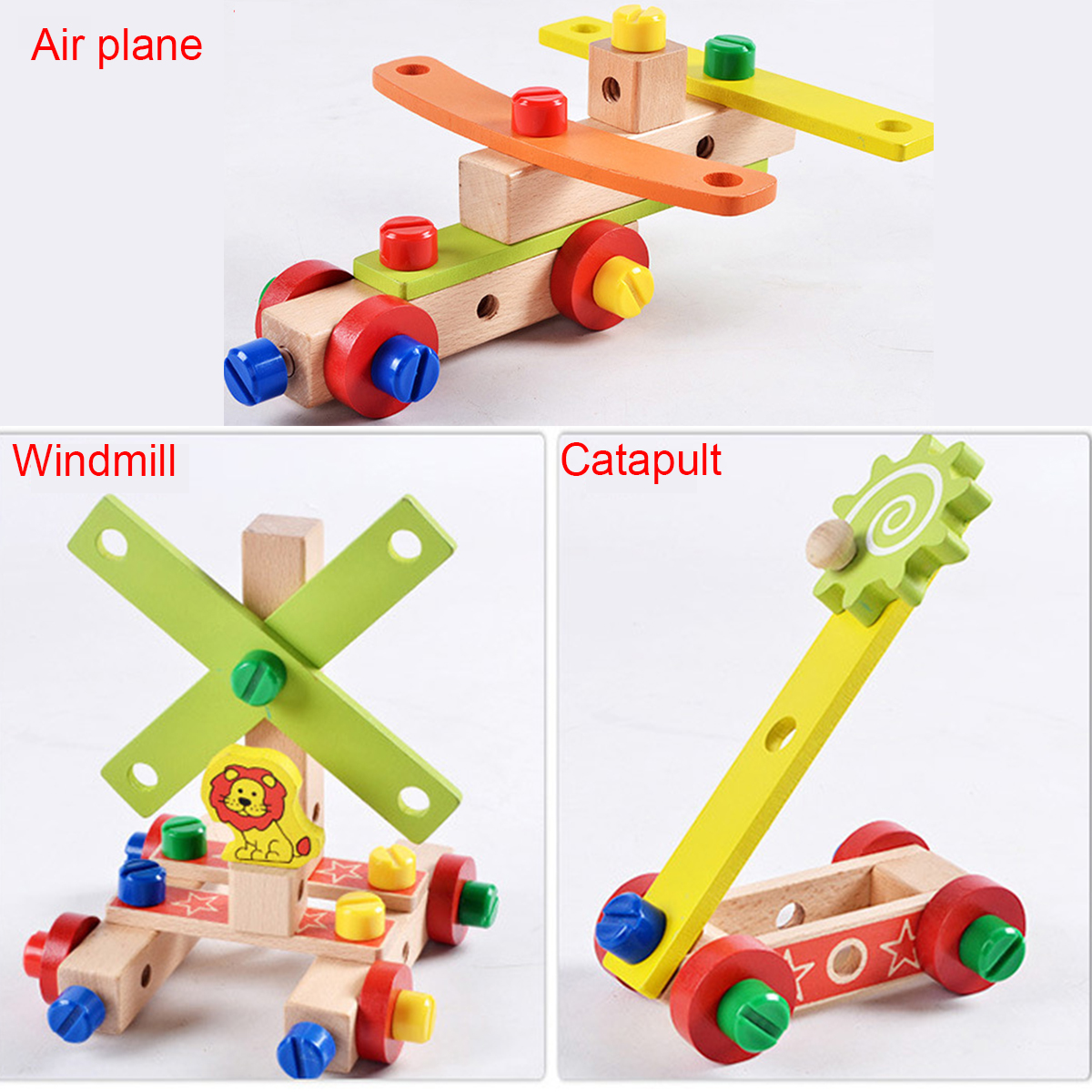 DIY-Creative-Toy-Multi-function-Nut-Disassembly-Combination-Toy-Wooden-Chair-1690769-3