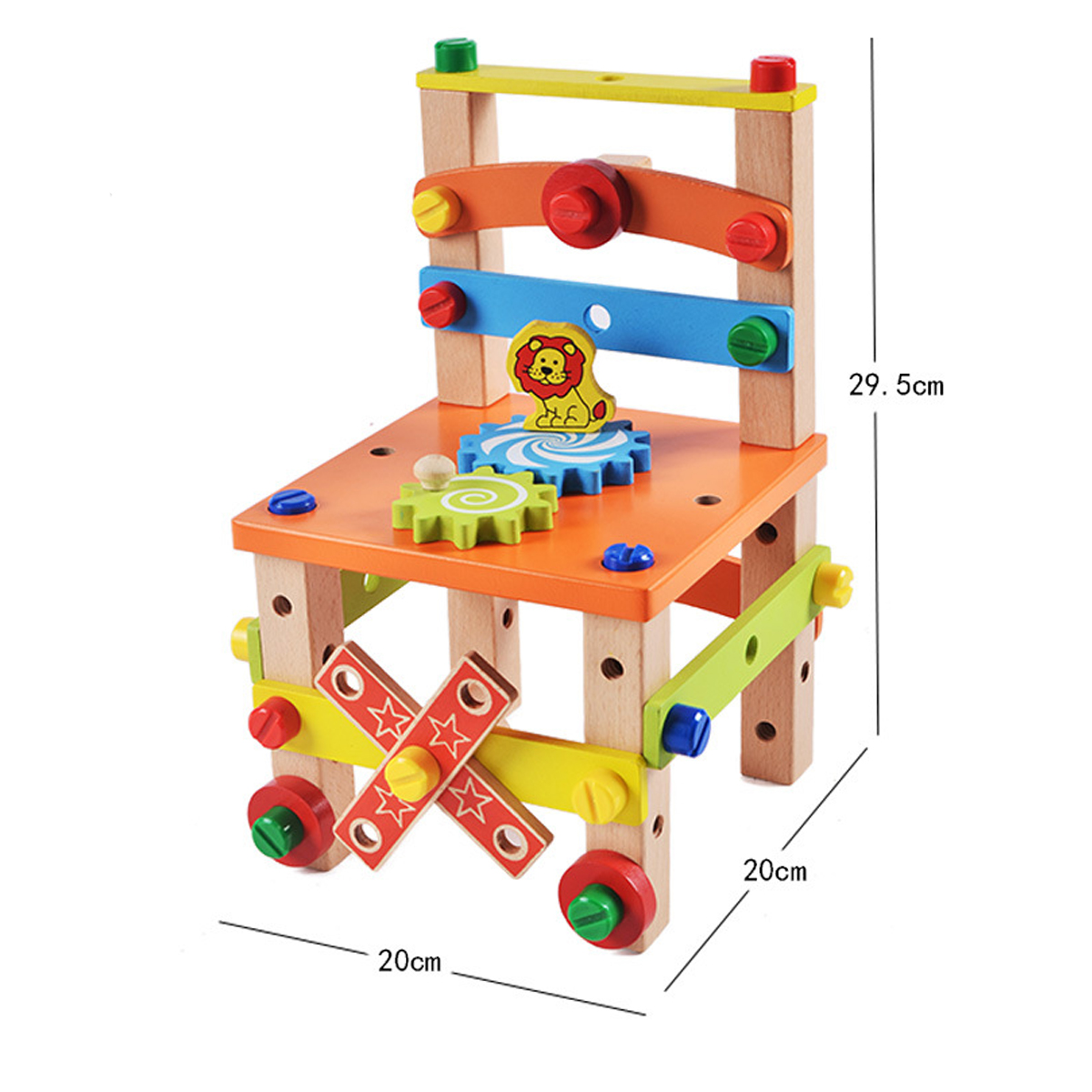 DIY-Creative-Toy-Multi-function-Nut-Disassembly-Combination-Toy-Wooden-Chair-1690769-8