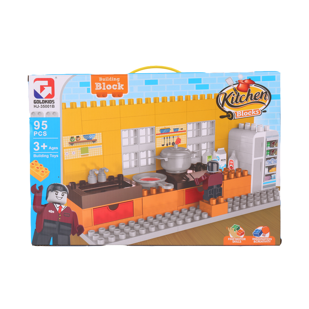 Goldkids-HJ-35001B-95PCS-Kitchen-Series-Color-Box-DIY-Assembly-Blocks-Toys-for-Children-Gift-1666850-4