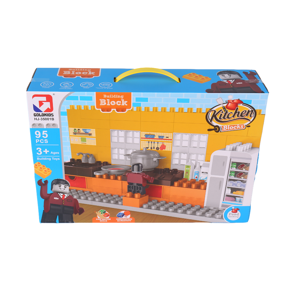 Goldkids-HJ-35001B-95PCS-Kitchen-Series-Color-Box-DIY-Assembly-Blocks-Toys-for-Children-Gift-1666850-5