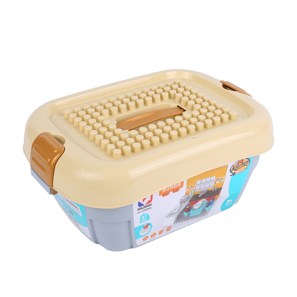 Goldkids-HJ-35006A-87PCS-Kitchen-Series-Rectangular-Small-Bucket-DIY-Assembly-Blocks-Toys-for-Childr-1664715-1
