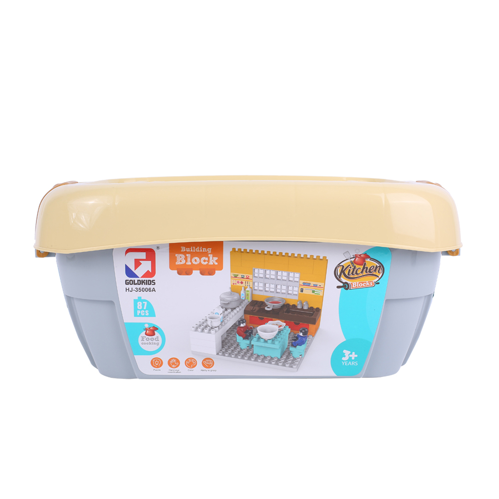 Goldkids-HJ-35006A-87PCS-Kitchen-Series-Rectangular-Small-Bucket-DIY-Assembly-Blocks-Toys-for-Childr-1664715-2