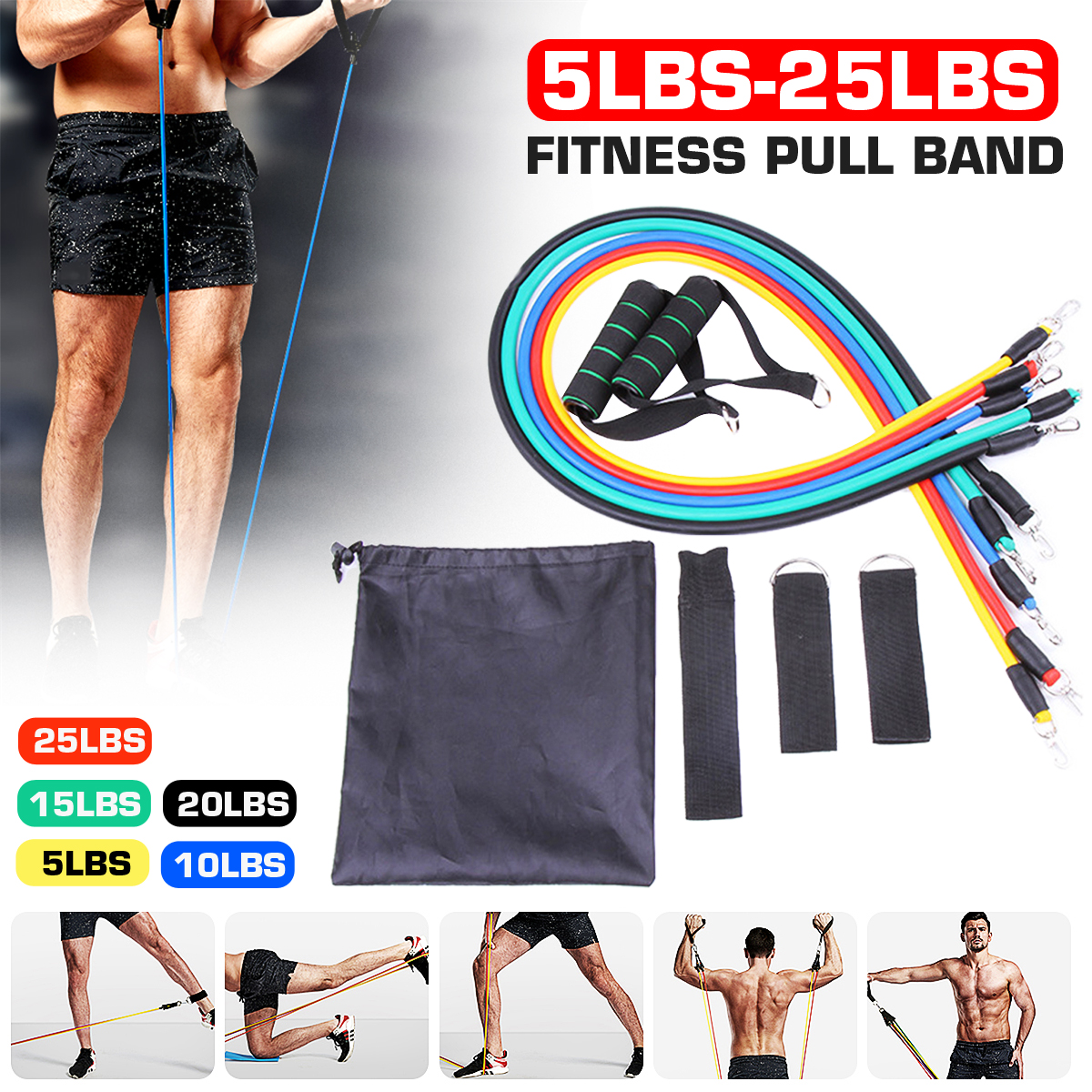 11pcs-Resistance-Bands-Elastic-Rope-Weight-Losing-Fitness-Exercise-Tools-1680169-1