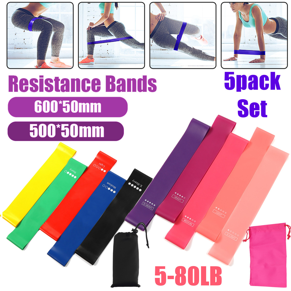 15pcs-Latex-Resistance-Bands-Strength-Training-Exercise-Fitness-Home-Yoga-60050mm-1678687-1