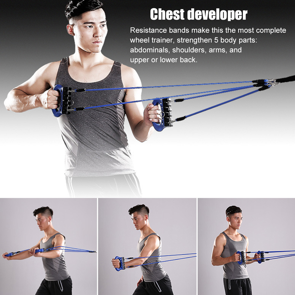 5PCS-Exercise-Tools-Abdominal-Wheel-Footrest-Stretcher-Chest-Push-ups-Stand-Body-Fitness-Trainer-1666422-2