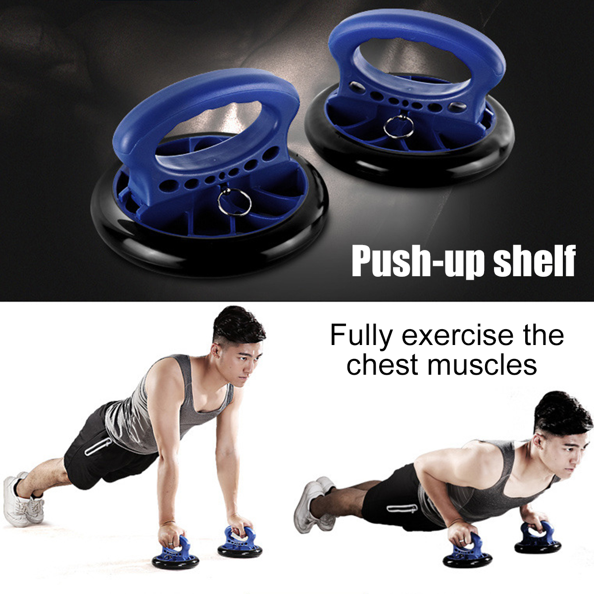 5PCS-Exercise-Tools-Abdominal-Wheel-Footrest-Stretcher-Chest-Push-ups-Stand-Body-Fitness-Trainer-1666422-3