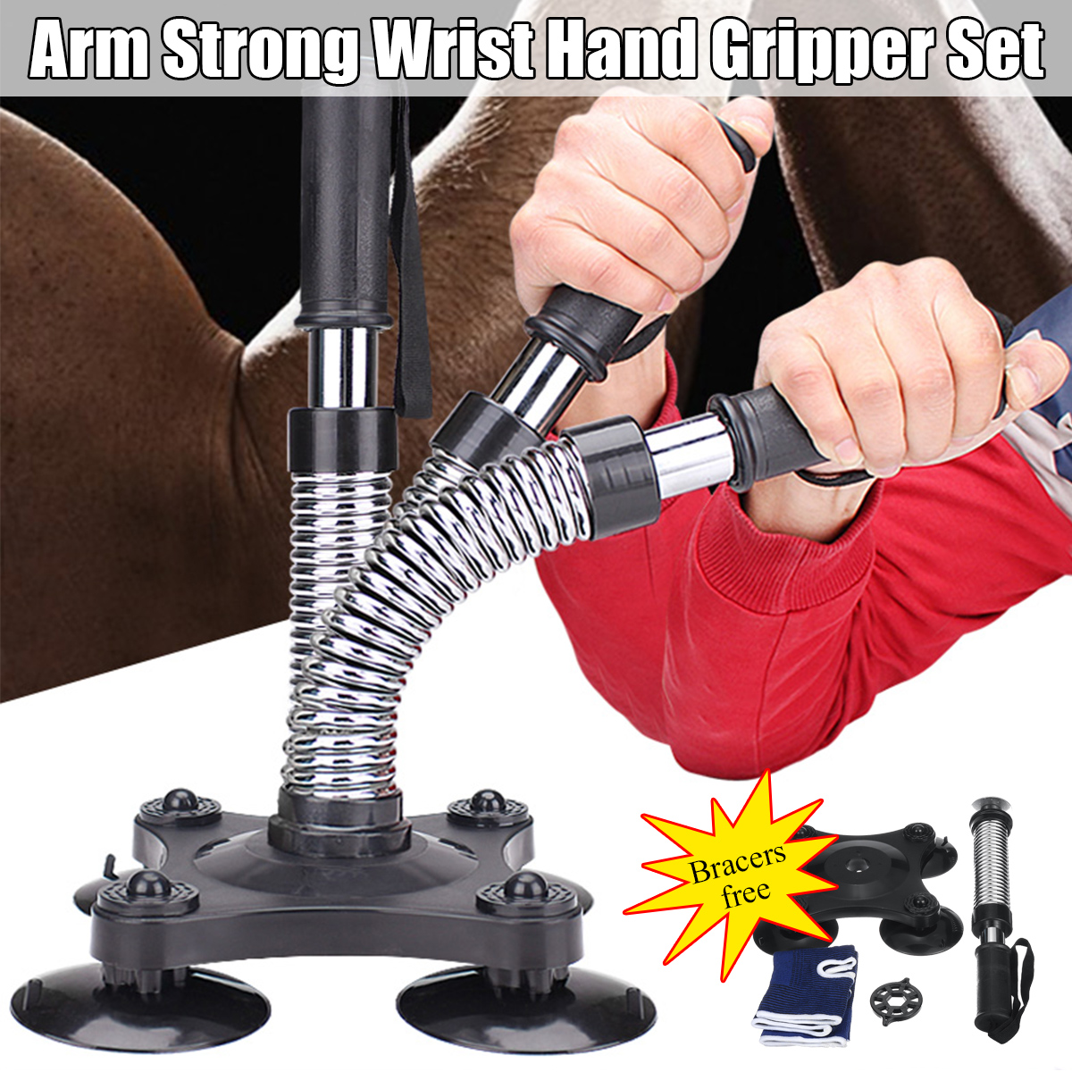 HeavyLight-Arm-Strong-Wrist-Hand-Gripper-Home-Fitness-Exercise-Tools-W-Bracers-1731340-1