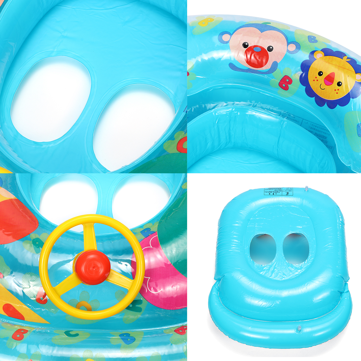 Inflatable-Sunshade-Kids-Float-Seat-Boat-Children-Swim-Swimming-Ring-Pool-Water-1568945-4