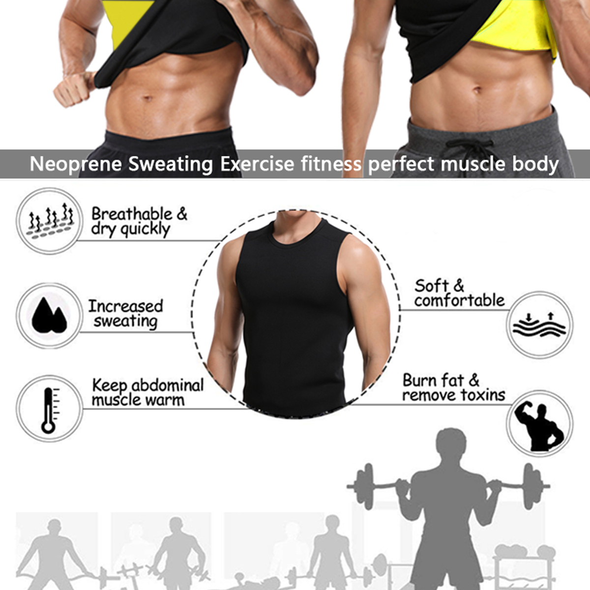 Mens-Neoprene-Body-Shaper-Slimming-Sweat-Trainer-Yoga-Gym-Cincher-Vest-1456107-3