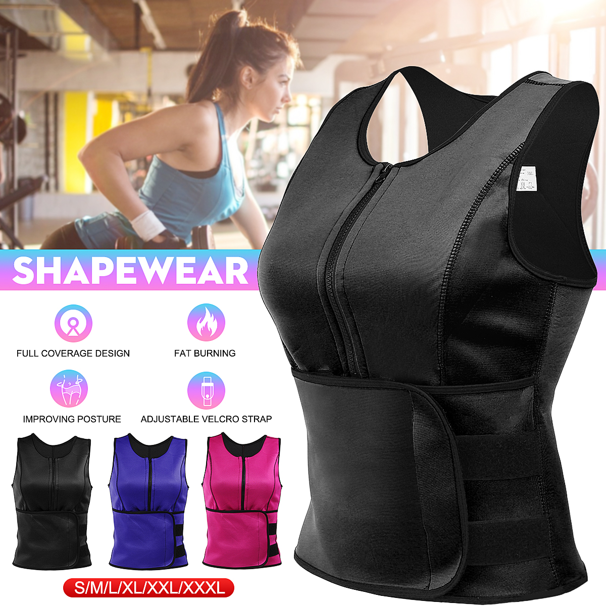 SMLXL2XL3XL-Sweat-Sauna-Body-Shaper-Women-Slimming-Vest-Thermo-Neoprene-Waist-Trainer-Belt-1632394-1