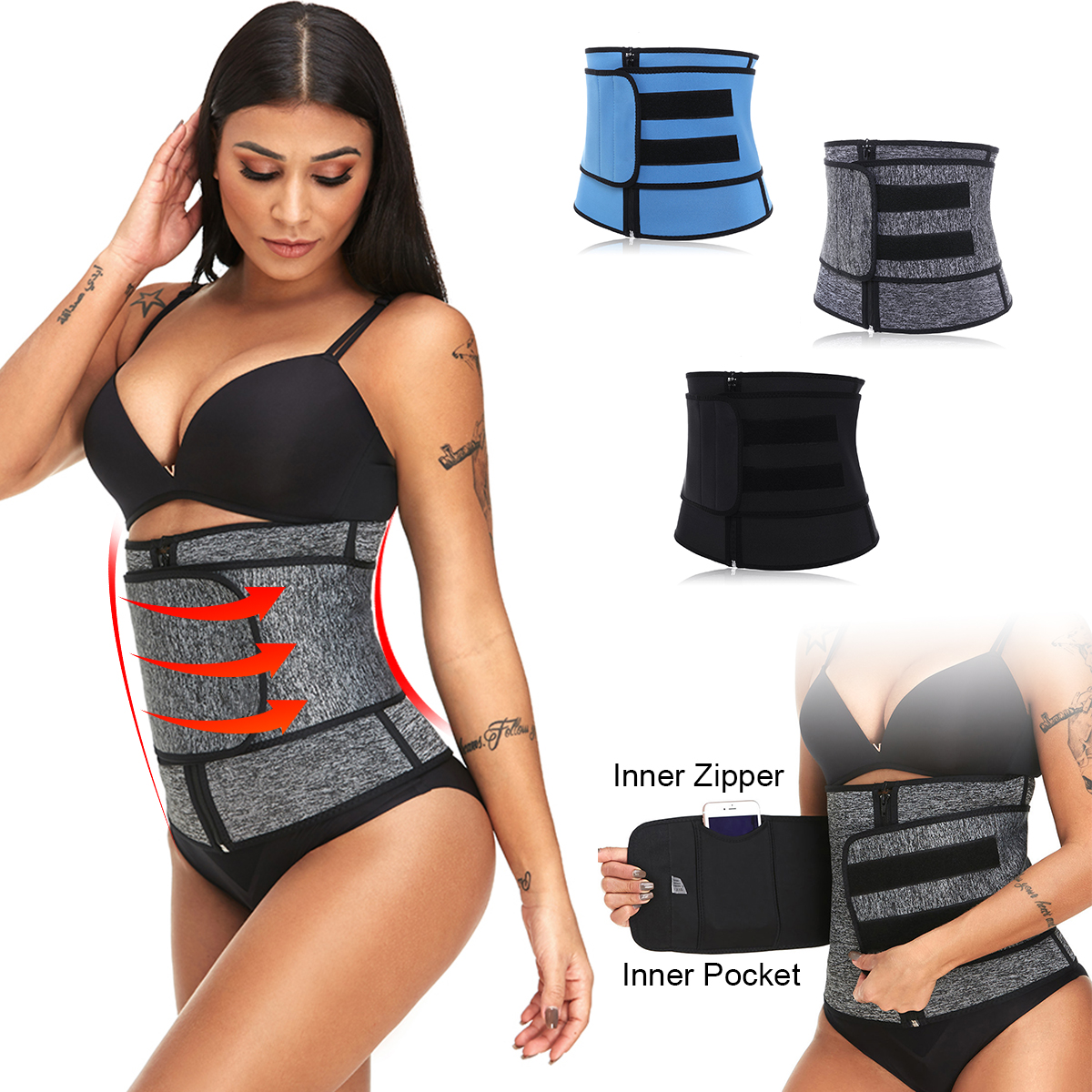 Sport-Women-Waist-Tummy-Girdle-Zipper-Belt-Corset-Body-Shaper-Trainer-Control-1412383-2