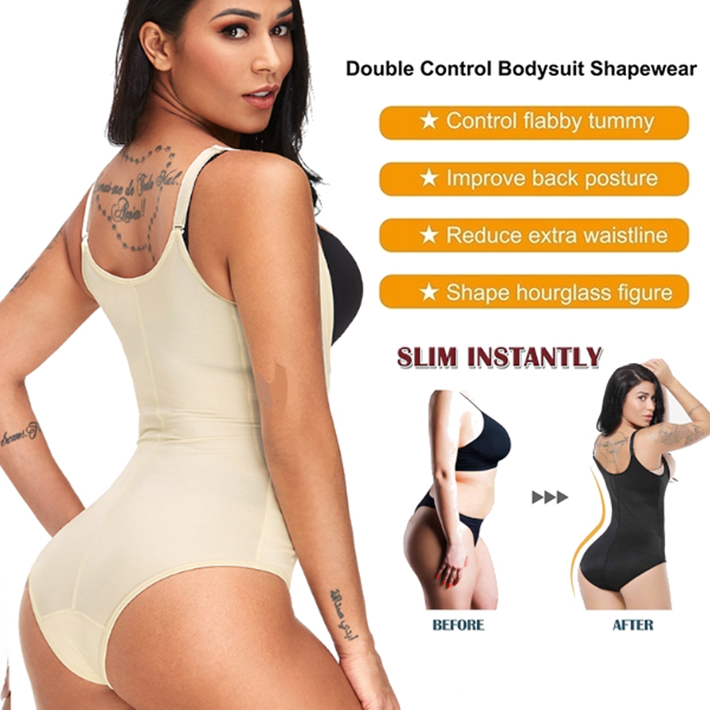 Women-Full-Body-Shaper-Front-Zip-Tummy-Bodysuit-Slimming-Waist-Trainer-Underbust-Shapewear-1545695-1
