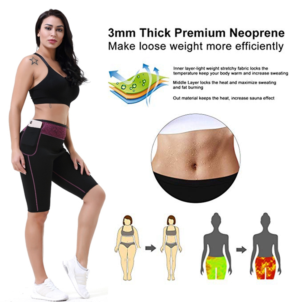 Women-Gym-Sauna-Shorts-Neoprene-Pants-Waist-Body-Shaper-Sweat-S-3XL-Sport-Soft-1536472-3