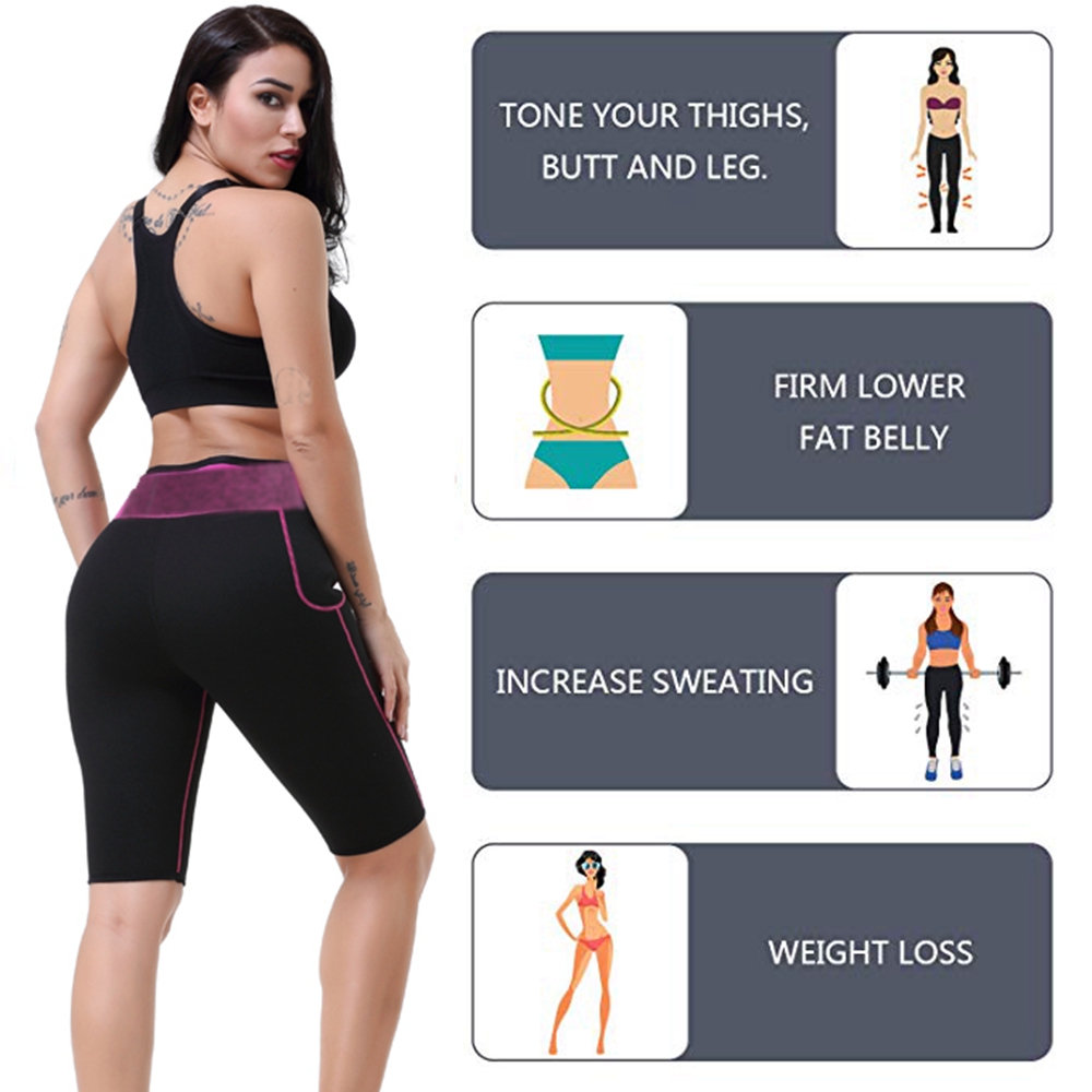 Women-Gym-Sauna-Shorts-Neoprene-Pants-Waist-Body-Shaper-Sweat-S-3XL-Sport-Soft-1536472-5