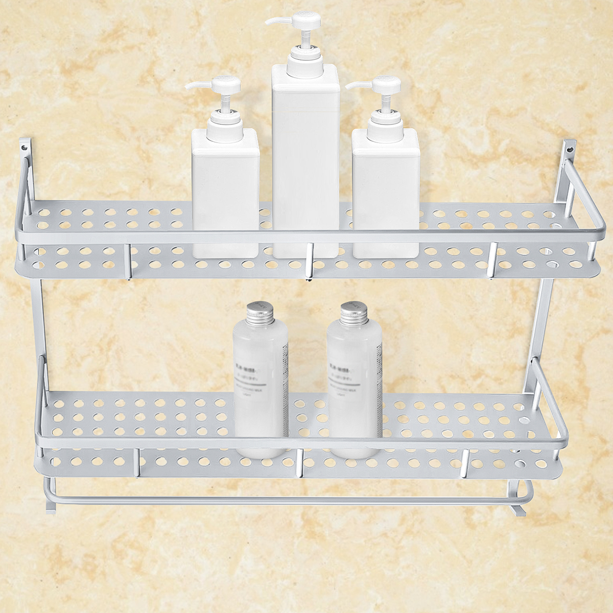 12-Layers-Bathroom-Wall-Mounted-Rack-Alumimum-Storage-Shelf-Towel-Bar-Holder-Hanger-Organizer-Shelf-1771304-5