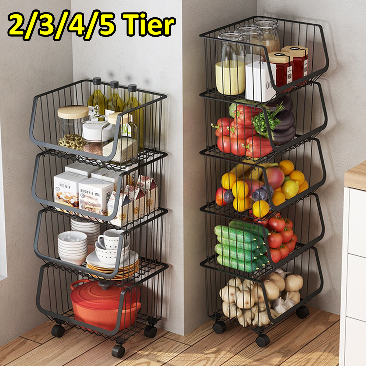 2345-Tiers-Kitchen-Storage-Racks-Bookshelf-Bathroom-Shelf-Space-Saving-Holder-Organizer-with-Wheels-1688853-1