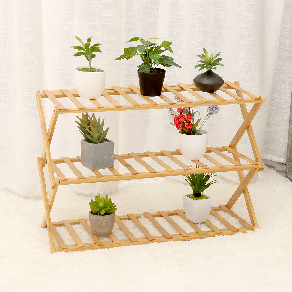 3-4-Layers-Flower-Rack-Shoe-Rack-Storage-Shelf-Folding-Bamboo-Shoe-Holder-for-Home-Dormitory-1752175-8