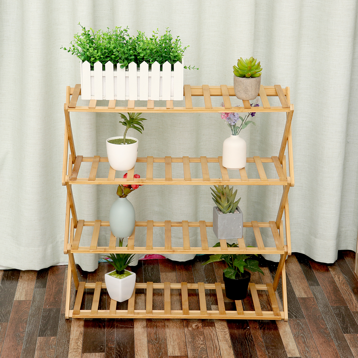 3-4-Layers-Flower-Rack-Shoe-Rack-Storage-Shelf-Folding-Bamboo-Shoe-Holder-for-Home-Dormitory-1752175-10