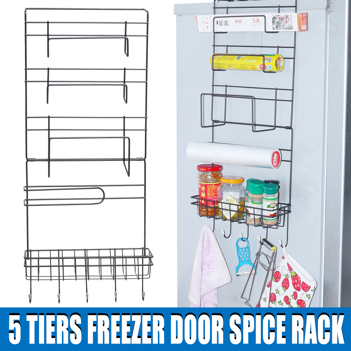 5-Tiers-Iron-Wall-Mount-Kitchen-Freezer-Door-Spice-Rack-Storage-Shelf-Cabinet-Organizer-Fridge-Holde-1643540-1