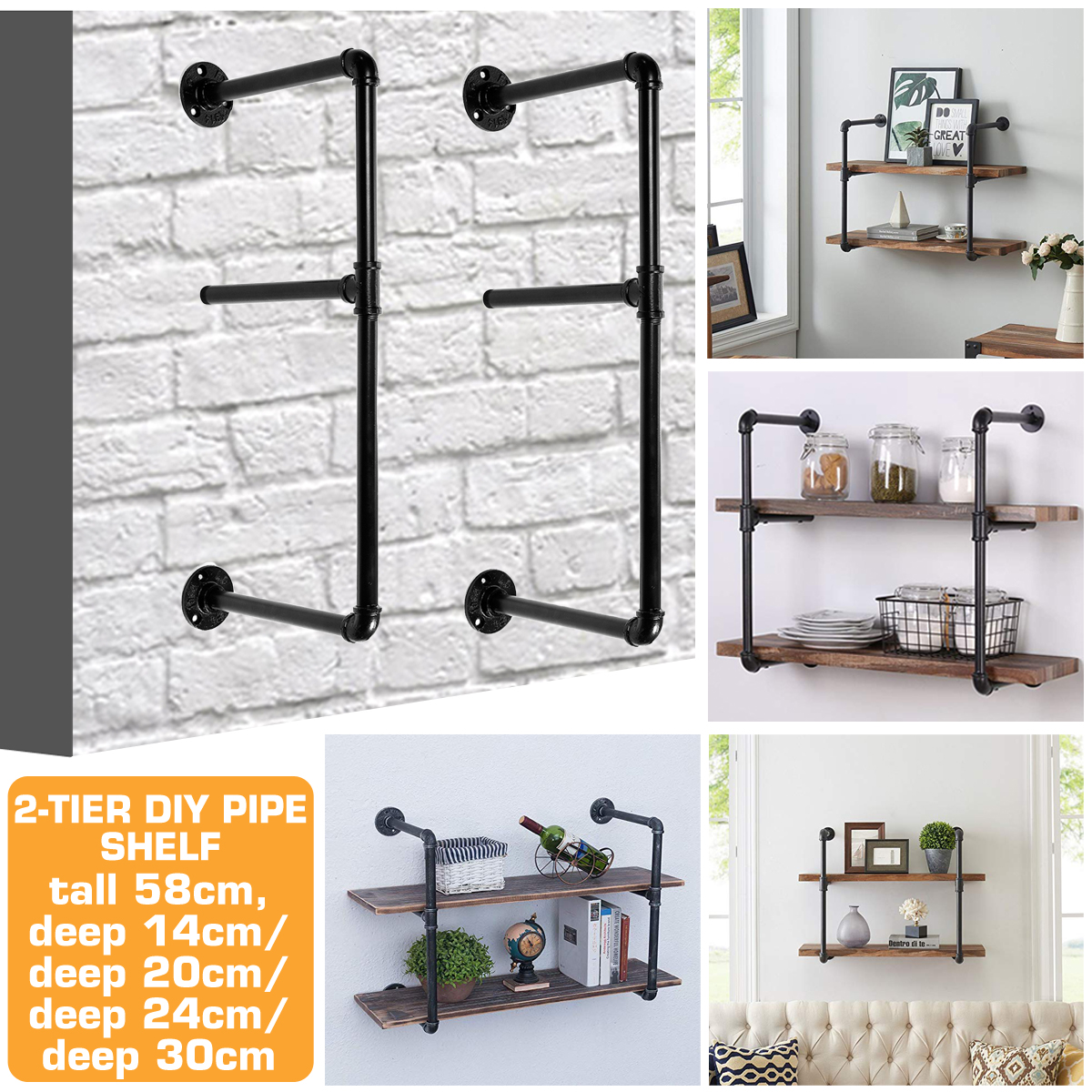 Bookshelf-2-tiers-Storage-Iron-Shelf-Rack-15202530cm-Wide-Organizers-Modern-Craft-Iron-Design-DIY-Pi-1638242-6