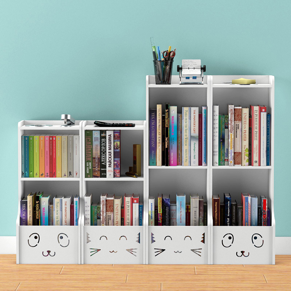 Bookshelf-Picture-Book-Bookcase-Floor-Storage-Rack---Smile-Cartoon-80cm-for-Living-Room-Childrens-1644704-3