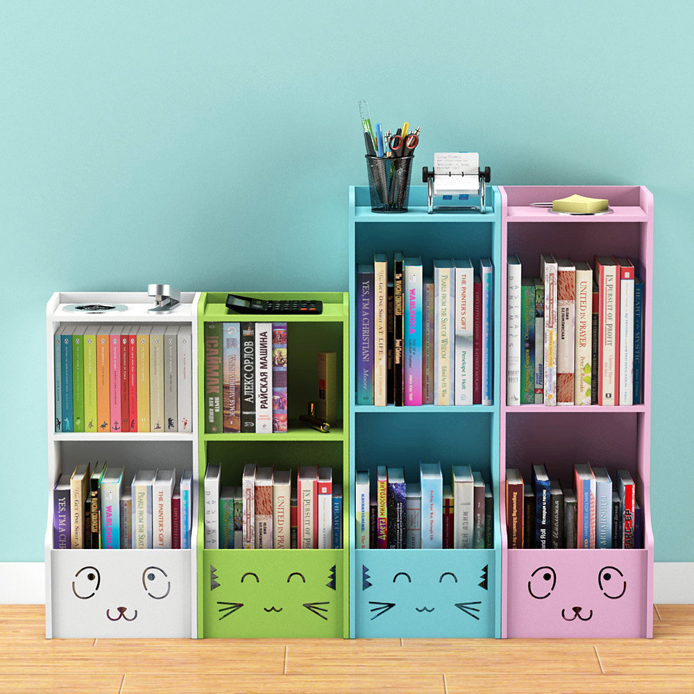 Bookshelf-Picture-Book-Bookcase-Floor-Storage-Rack---Smile-Cartoon-80cm-for-Living-Room-Childrens-1644704-4