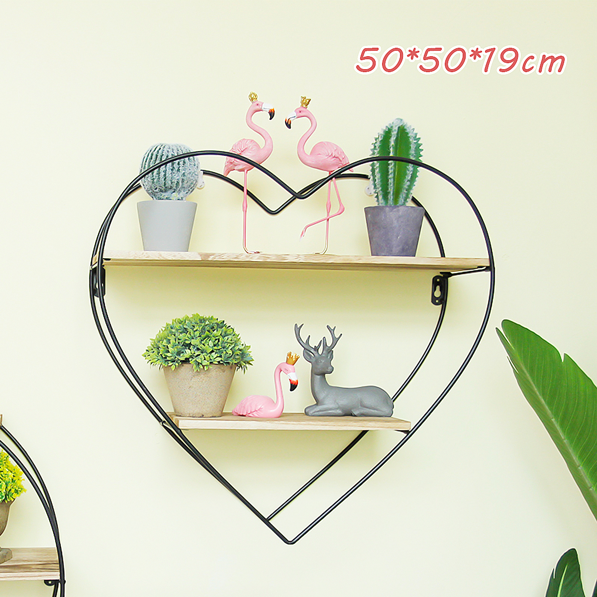 Heart-shaped-Wooden-Wall-Shelf-2-Layers-Vintage-Storage-Wall-Mounted-Display-Floating-Rack-for-Kitch-1785937-2