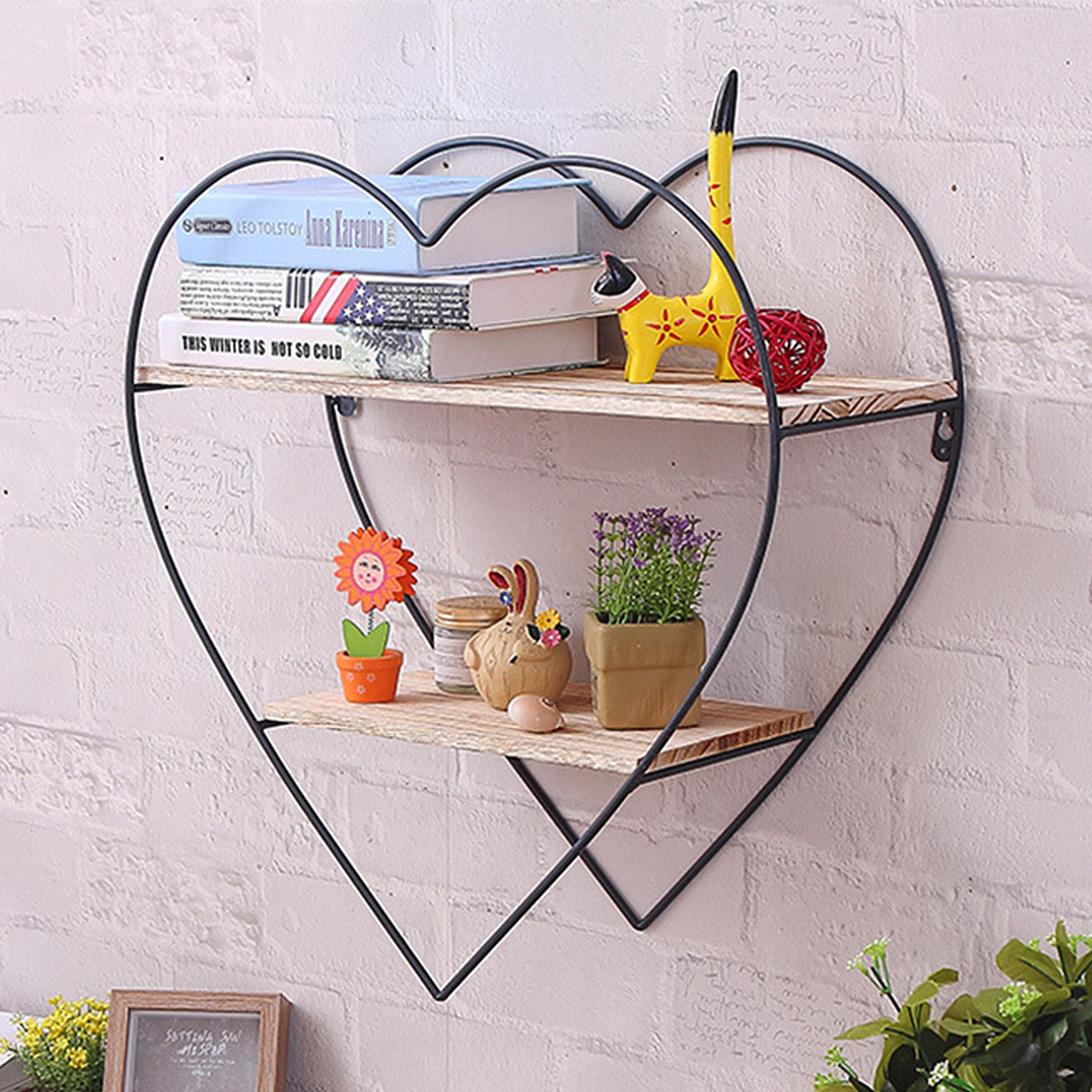 Heart-shaped-Wooden-Wall-Shelf-2-Layers-Vintage-Storage-Wall-Mounted-Display-Floating-Rack-for-Kitch-1785937-7