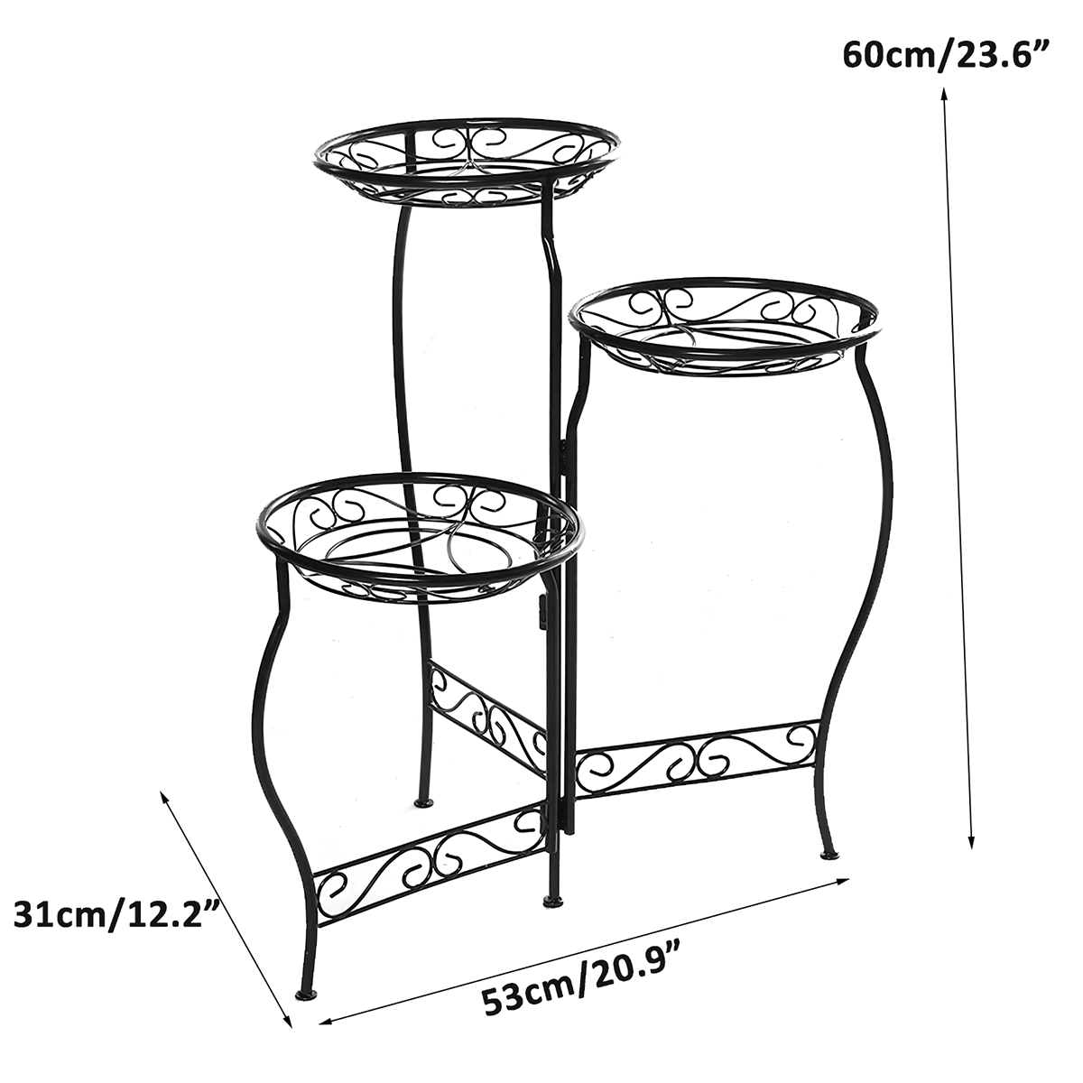 Metal-Flower-Pot-Stand-3-Tiers-Rounded-Plant--Holder-Indoor-Outdoor-Flower-Plant-Stand-Displaying-Ra-1797075-2