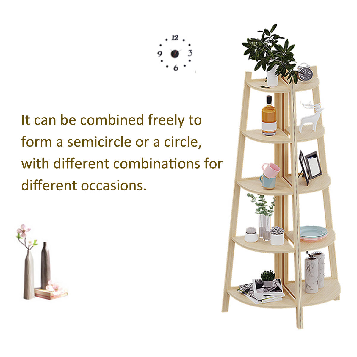 Stylish-Corner-Ladder-Shelving-Unit-5-Tier-Wall-Leaning-Bookcase-Storage-Display-Book-Accessories-St-1840067-4